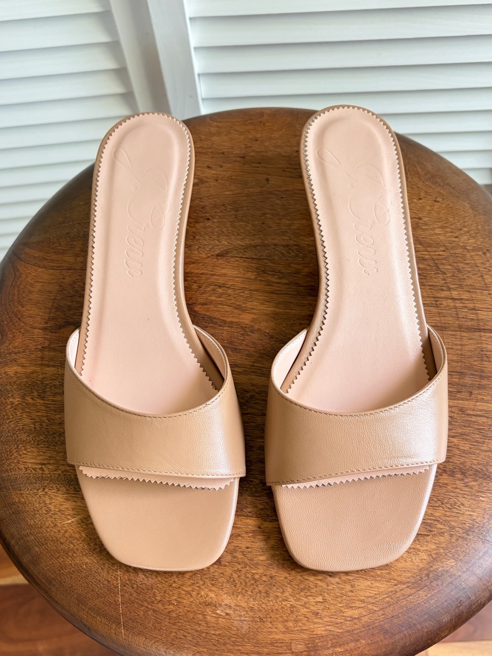 J. Crew Lina Kitten-Heel Sandal Light Caramel 9